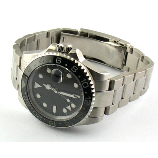 PARNIS SS 40MM Ceramic Bezel GMT-MASTER II Automatic Watch