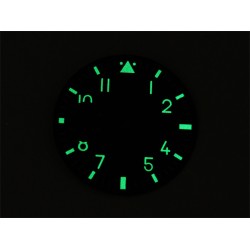 37.6mm Custom Made Black Pilot Dial with White Luminous Numberals