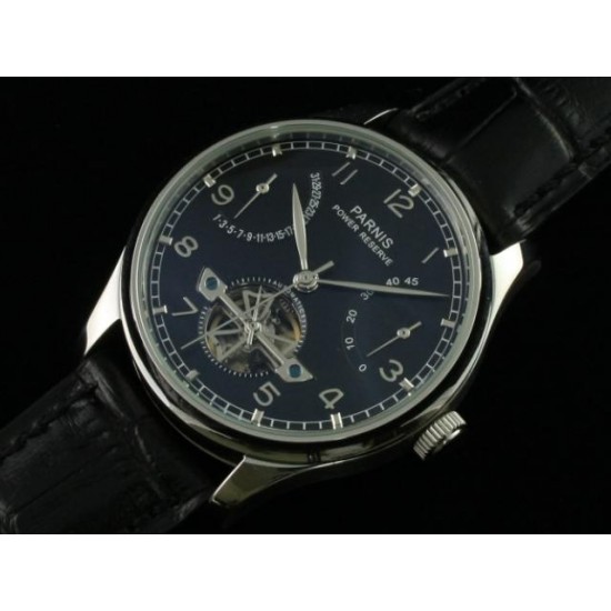 Parnis Automatic Power Reserve Toubillon Luxury Watch