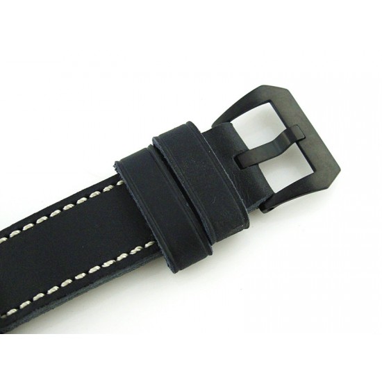 Parnis 44mm Black PVD Bezel White Dial Japan Miyota 821A Movement Automatic Watch