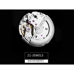 Parnis 39mm Silver Dial Miyota Automatic Men's Casual Watch Sapphire Crystal Luminous Marker Leather Strap