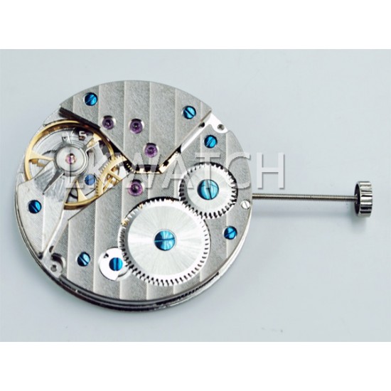 17 Jewels Blue Screw Balance Hand-winding Asian 6497 Movement with Decoration