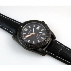 Parnis PVD case YACHT MASTER STYLE black dial Auto Sea gull 2100 Watch WATER RESISTANT 20ATM sapphire glass FOR MAN