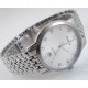 Parnis 37mm white dial roman number stainless steel strap watch