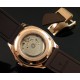 Parnis 40mm black dial auto golden plated square case mens rubber strap watch