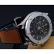 Parnis 44mm ss case black dial chronograph quartz mens watch