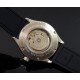 Parnis 44mm gray dial automatic gray sandblast case gents watch display back