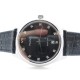 PARNIS SWISS QUARTZ BLACK DIAL WITH DIAMOND DATE BROWN STRAP WATCH FOR MAN