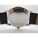 PARNIS SWISS QUARTZ WHITE DIAL ROSE GOLD 2TONE CASE DATE BROWN STRAP WATCH FOR MAN