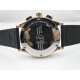 Parnis 44mm Rose Gold case black dial chronograph quartz mens watch