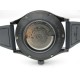 Parnis 44mm black PVD case automatic movement gents watch display back