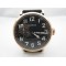 Parnis 46mm Rose Gold plated case black dial White Numbers 6497 hand winding mens watch