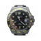 PARNIS 40mm Black with Gold ceramic bezel sterile dial GMT II MASTER PVD STRAP WATCH