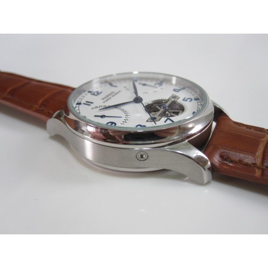 Parnis Automatic Power Reserve Toubillon White Dial Watch