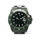 PARNIS 40mm green ceramic bezel sterile dial PVD submariner homepage Men Watch