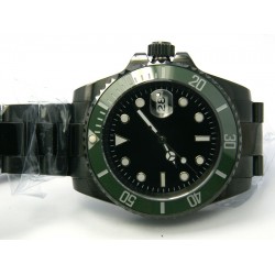 PARNIS 40mm green ceramic bezel sterile dial PVD submariner homepage Men Watch