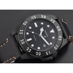 Parnis 43M black dial PVD case sapphire glass Automatic 10ATM WATER RESISTANT mens Watch
