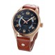 Parnis 43mm Golden Coated Case Self-Winding Automatic Movement Mens Wrist Watch