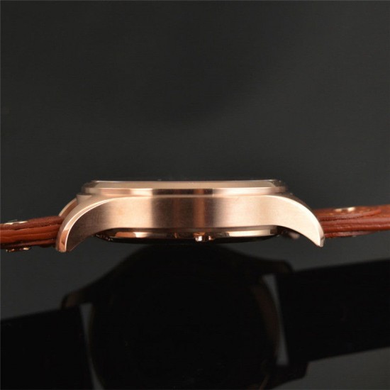 Parnis 43mm Golden Coated Case Self-Winding Automatic Movement Mens Wrist Watch