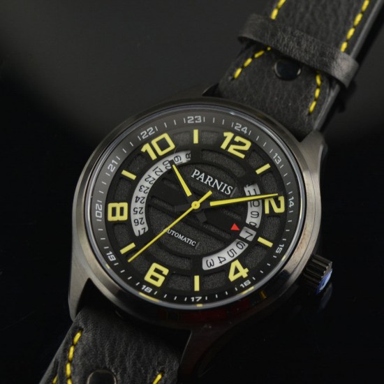 Parnis Sapphire 43mm Self-winding Automatic Movement Men's Wrist Watch