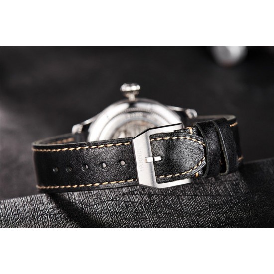 Parnis 42mm Sapphire Black Dial Japan Automatic Movement Wrist Watch
