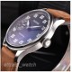 Parnis 44mm Hand Winding Movement Mechanical Mens Boy Vintage Watch Small Second Silver Case