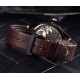 Parnis 44mm Hand Winding Movement Mechanical Mens Boy Vintage Watch Small Second PVD Case