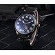 Parnis 44mm Hand Winding Movement Men's Pilot Watch Leather Strap Small Second PVD Case