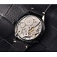 Parnis 44mm Hand Winding Movement Men's Pilot Watch Leather Strap Small Second PVD Case