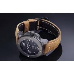 Parnis 47mm Black Dial Sapphire Glass Miyota Automatic Men's Military Watch Luminous Marker PVD Case
