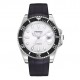 Parnis 40mm Silver Dial 21 Jewels Miyota Automatic Men Watch Rotating Bezel Date Sapphire Crystal Rubber Strap