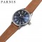 Parnis 44mm Black Dial Hand Winding Men's Mechanical Pilot Watch Luminous No. Small Second 