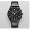Parnis 42mm Black Dial Men's Chronograph Wristwatch 5ATM Waterproof Japan Movement  PVD Case