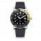 Parnis  42mm Automatic Watch Sport Clock Luminous Black Case Diver Waterpoof Wristwatch Rubber Strap