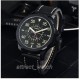 Parnis 44mm Black Dial Red GMT Luminous No. Mens Military Watch Sapphire Date Small Second PVD Case