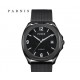 Parnis 39mm Black Dial Miyota Automatic Men's Casual Watch Sapphire Crystal Luminous Marker Rubber Strap