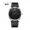 Parnis 41.5mm Black Dial 21 Jewels Miyota Automatic Movement Sapphire Men Watch 24-Hours Dial Date Leather Strap