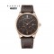 Parnis 41.5mm Coffee Dial 21 Jewels Miyota Automatic Movement Sapphire Men Watch 24-Hours Dial Date Rose Gold Case