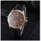 Parnis 41.5mm Coffee Dial Automatic Movement Men's Boys Guy Casual Wristwatch Leather Strap Rose Gold Case