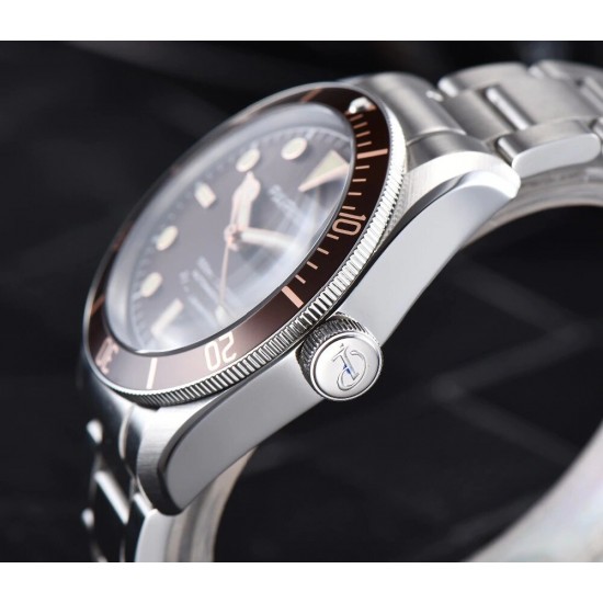 Parnis 41mm Coffee Dial Sapphire Crystal Miyota Automatic Men's Watch Luminous Marker 10 ATM Waterproof Stainless Steel