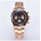 Parnis 39mm Black Dial Men Sport Chronograph Watch Quartz Movement Wristwatch