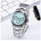 Parnis 39mm Blue Dial Men Sport Chronograph Watch Quartz Movement Wristwatch