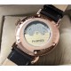 Parnis 2019 42mm White Dial Rose Gold Case Automatic mechanical GMT Men Watch Leather Strap