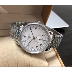 Parnis 2019 42mm White Dial Silver Case Automatic mechanical GMT Men Watch