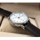 Parnis 2019 42mm White Dial Silver Case Automatic mechanical GMT Men Watch Leather Strap