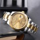 Parnis 39.5mm Gold Dial 2 Tone Gold Miyota 8215 Movement Automatic Mechanical Men's Watches