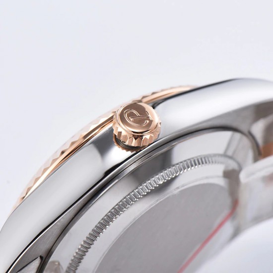 Parnis 39.5mm Silver Dial Rose Gold Miyota 8215 Movement Automatic Mechanical Men's Watches