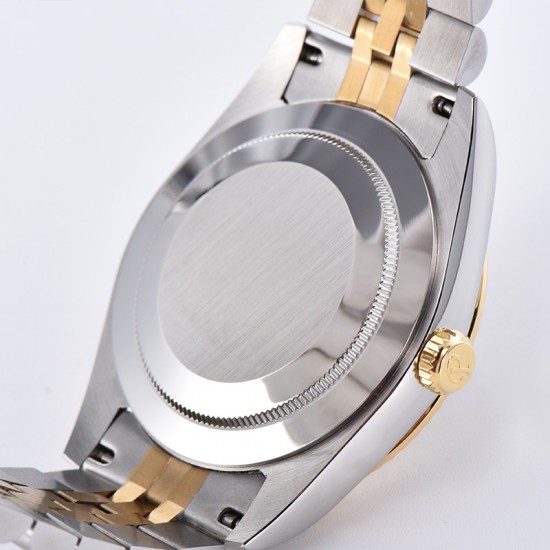 Parnis 39.5mm Silver Dial 2 Tone Gold Case Miyota 8215 Movement Automatic Mechanical Men's Watches