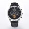 Parnis 43mm Black Dial Date Power Reserve Flywheel Skeleto Automatic Movement Men Casual Watch