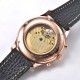 Parnis 43mm Black Dial Rose Gold Power Reserve Flywheel Skeleto Automatic Movement Men Casual Watch